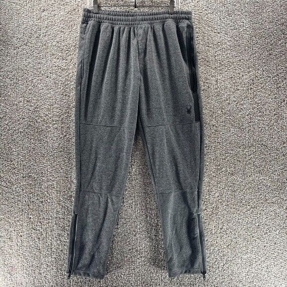Spyder Pants Mens Large Grey Athleisure Running Gym Sweatpants Casual Active - Picture 1 of 10